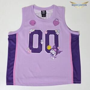 Sanrio Kuromi Embroidered Women's Cropped Basketball Jersey Size L